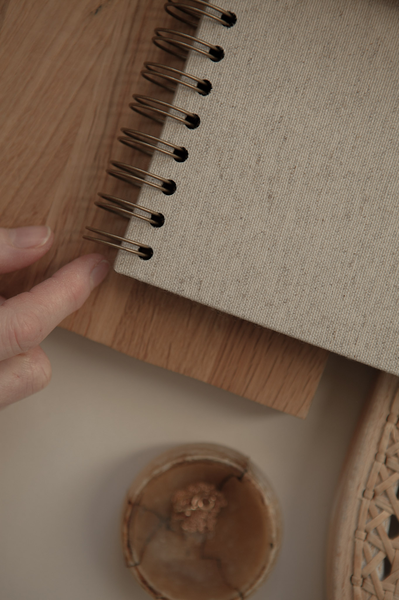 Album na spirali 20 x 15 cm len naturalny