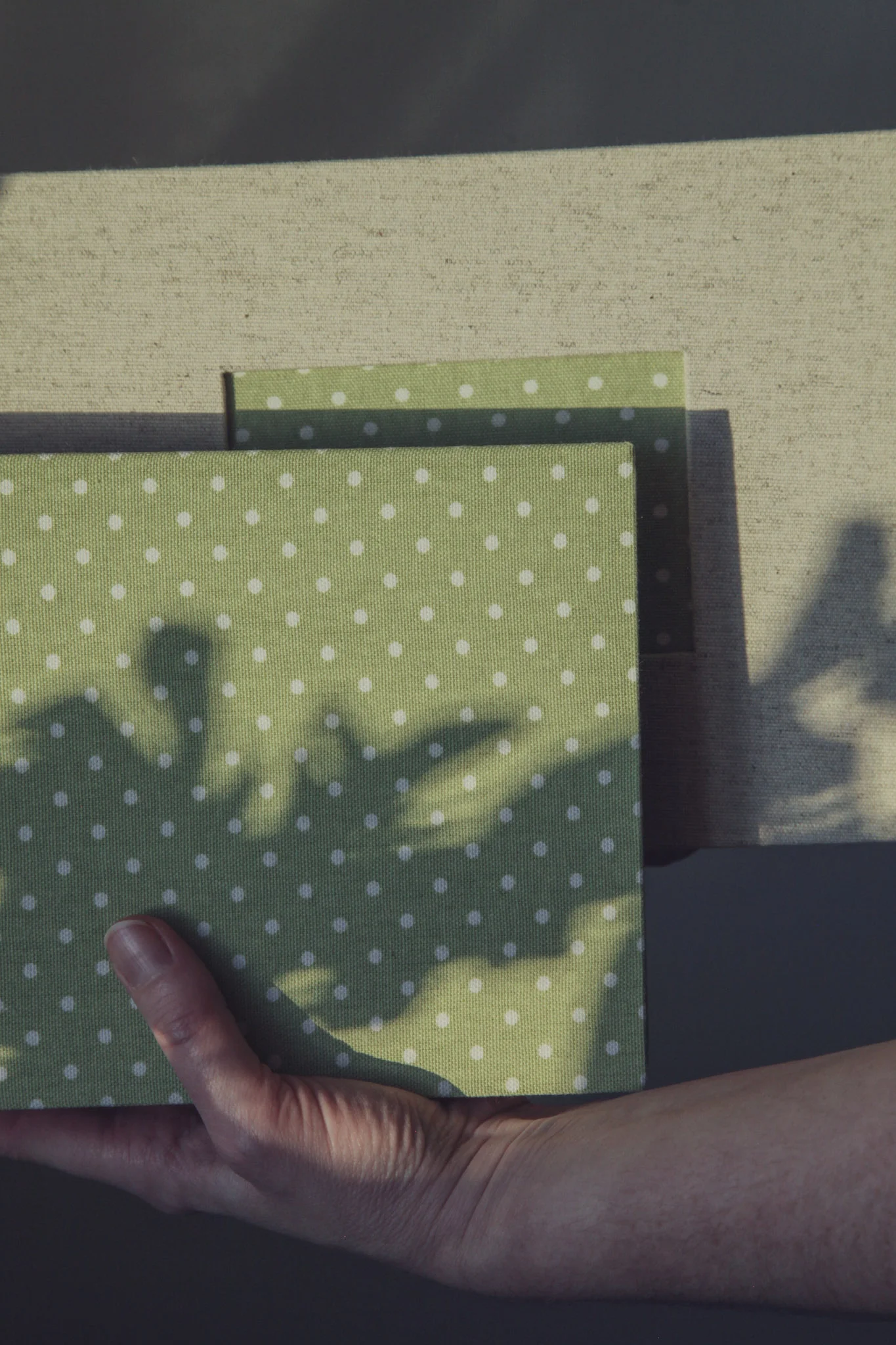 Szyty album na zdjęcia zielony groszek