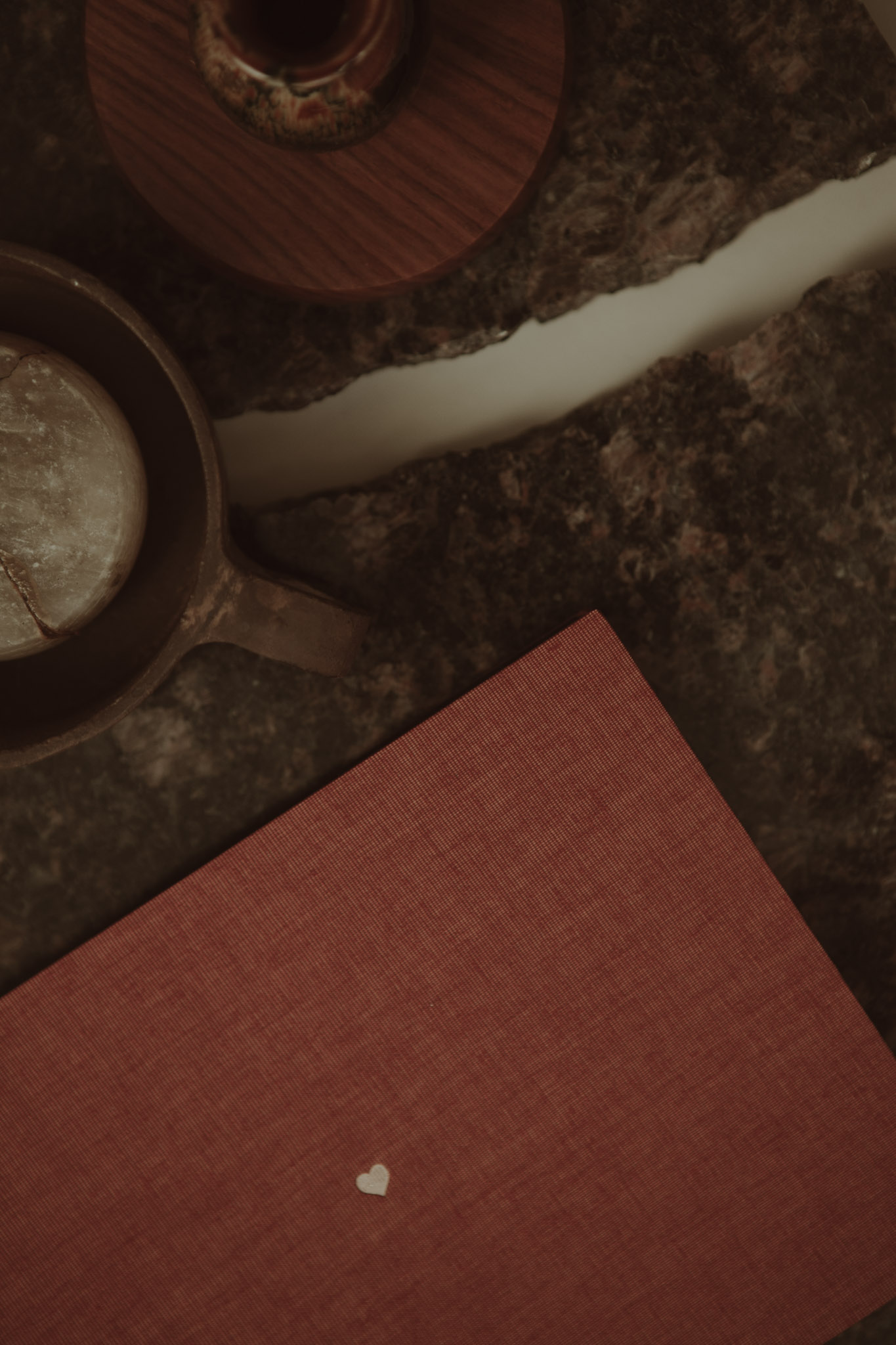 Album na spirali 20 x 15 cm konfitura jarzębinowa z symbolem SERCE