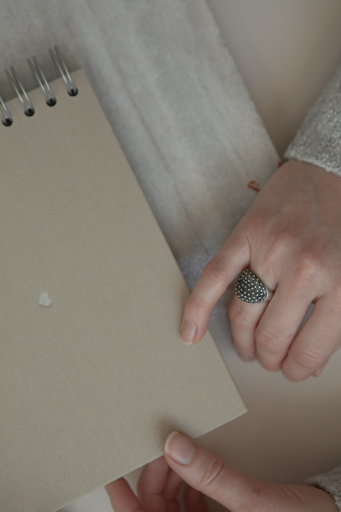 Album na spirali 20 x 15 cm łąka z symbolem SERCE