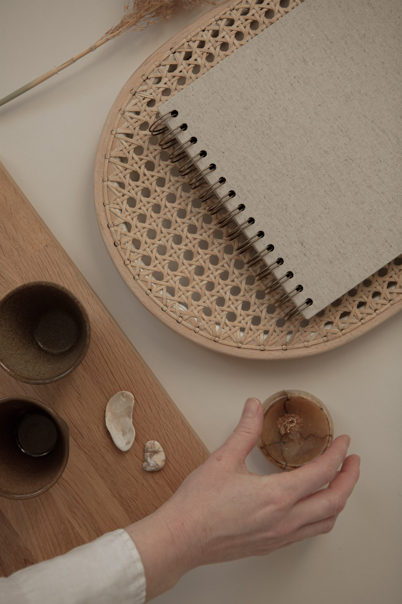 Album na spirali 28 x 20 cm len naturalny