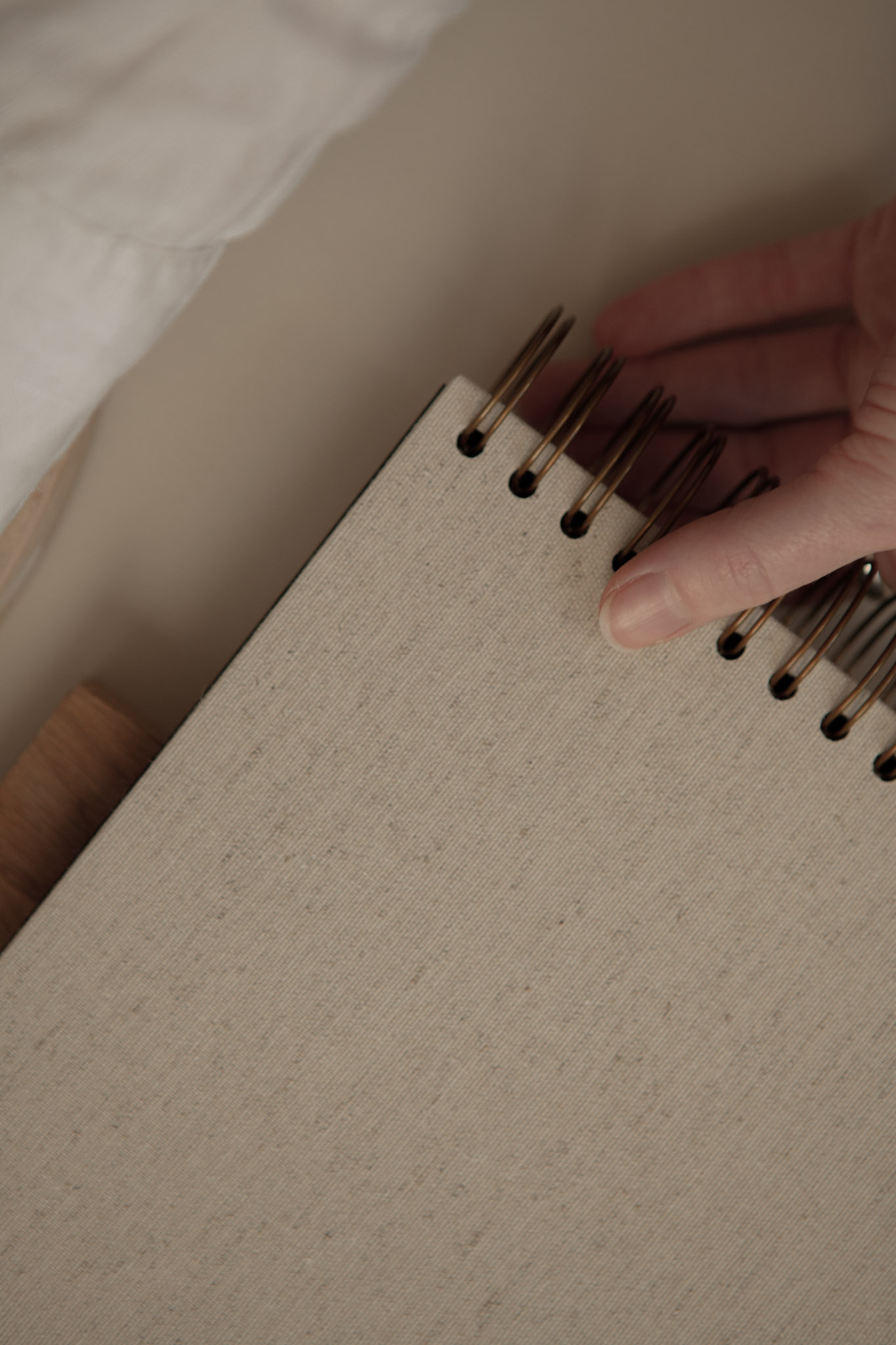 Album na spirali 26 x 25 cm len naturalny