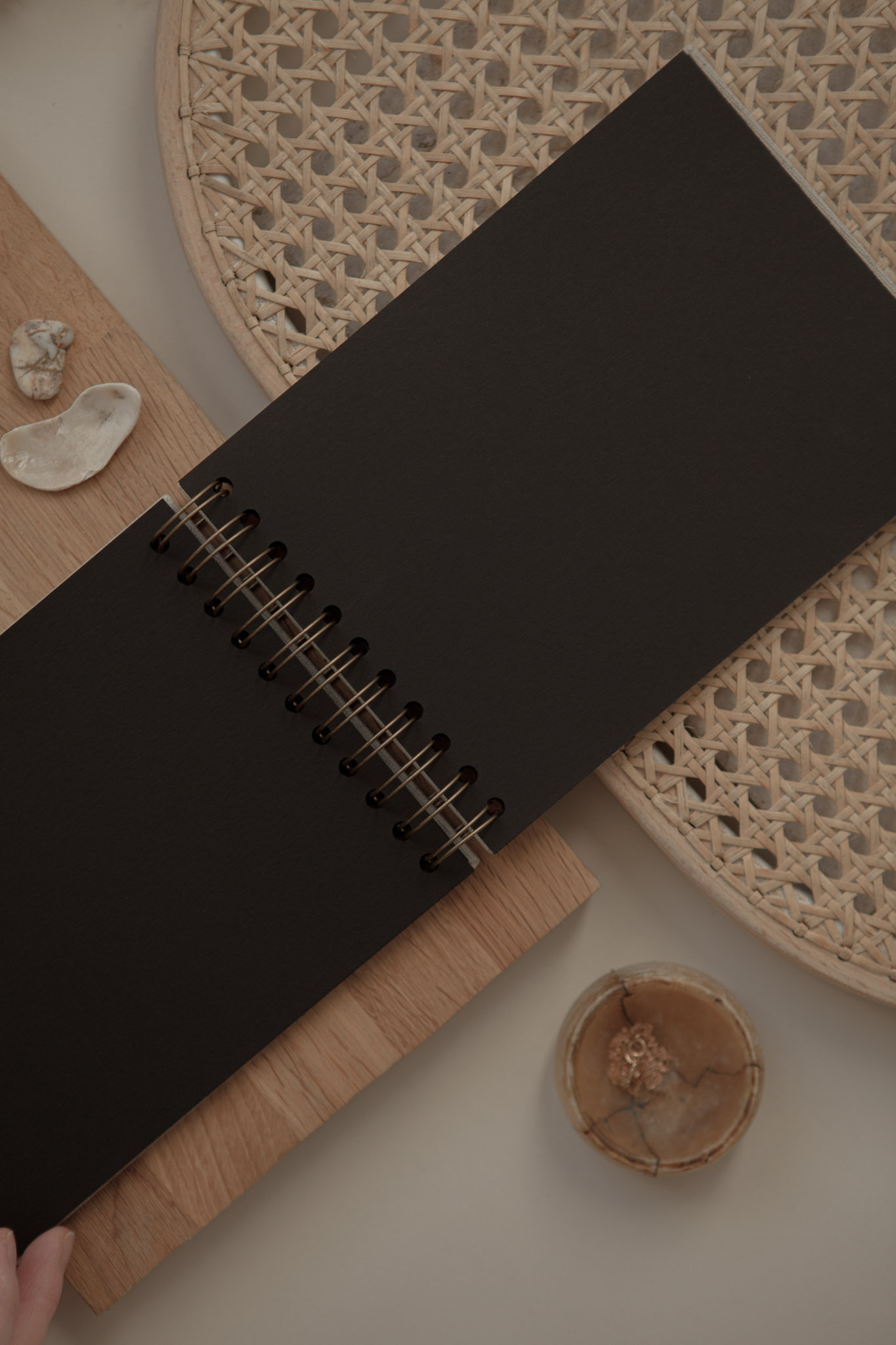 Album na spirali 20 x 15 cm len naturalny