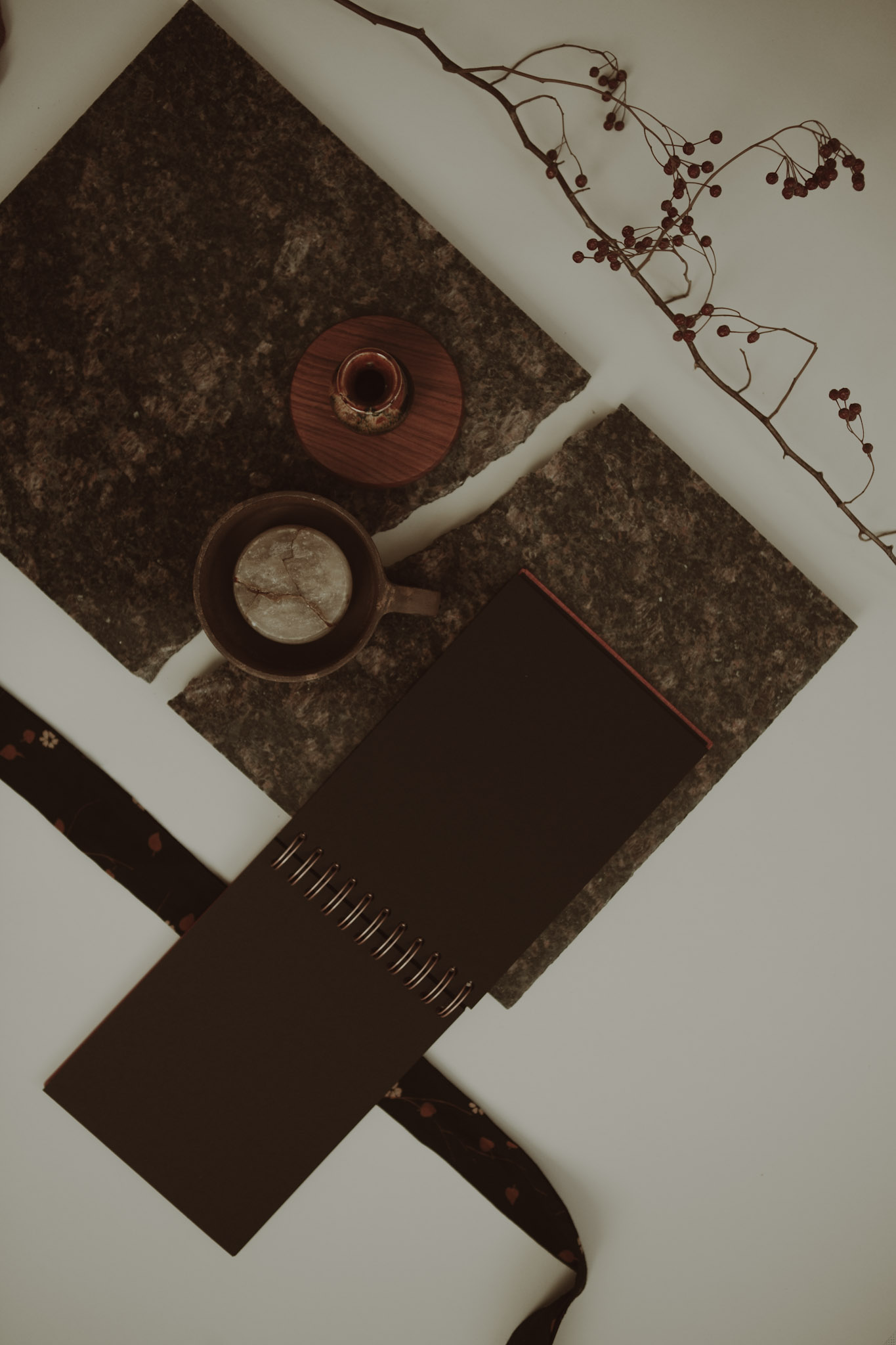 Album na spirali 20 x 15 cm konfitura jarzębinowa z symbolem SERCE