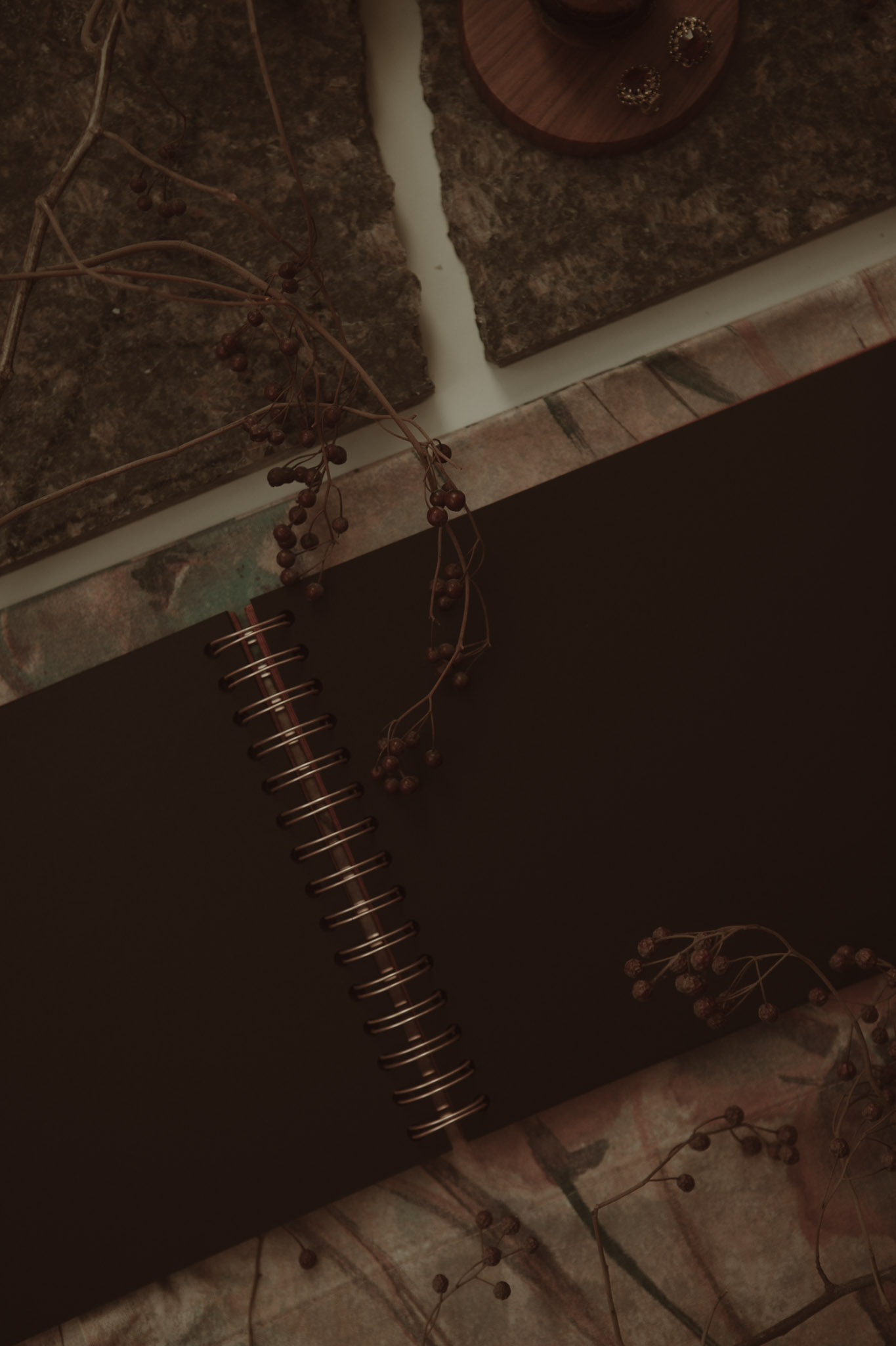 Album na spirali 28 x 20 cm konfitura jarzębinowa z symbolem SERCE