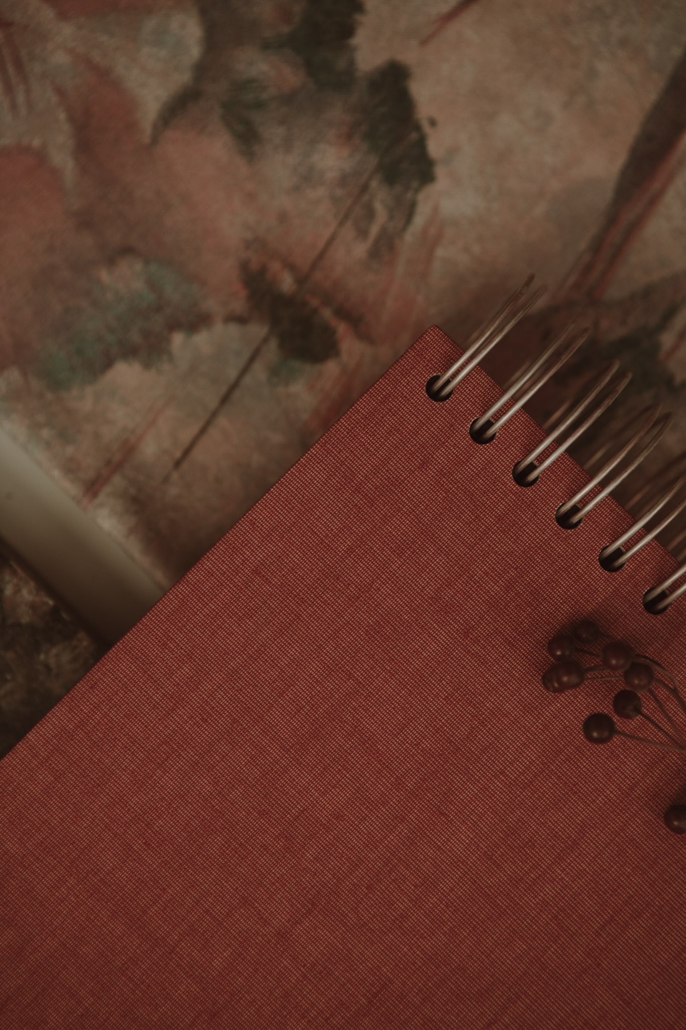 Album na spirali 26 x 25 cm konfitura jarzębinowa z symbolem SERCE