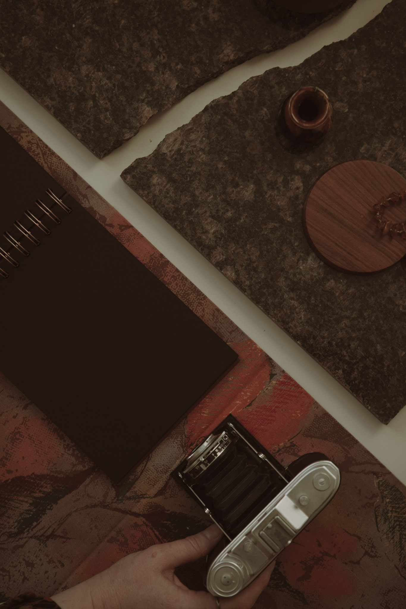 Album na spirali 20 x 15 cm wino z Bordeaux z symbolem SERCE