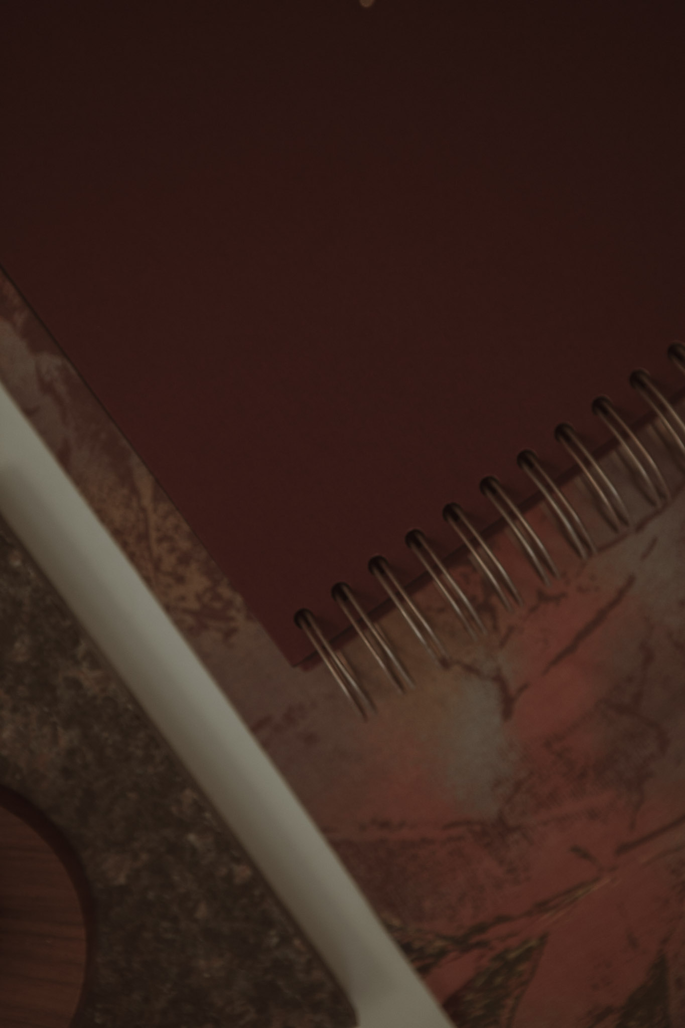 Album na spirali 26 x 25 cm wino z Bordeaux z symbolem SERCE