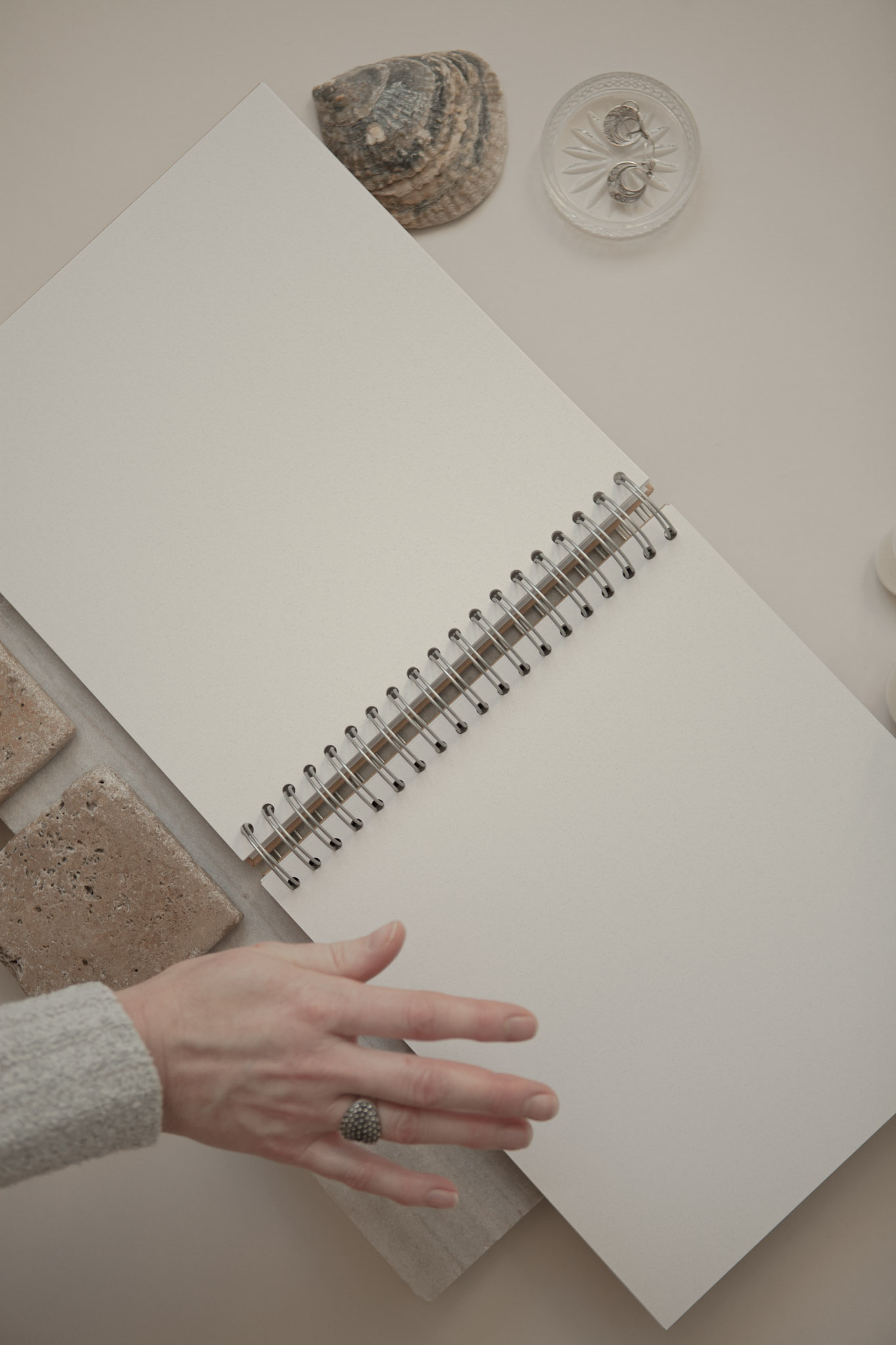 Album na spirali 26 x 25 cm plaża z symbolem SERCE