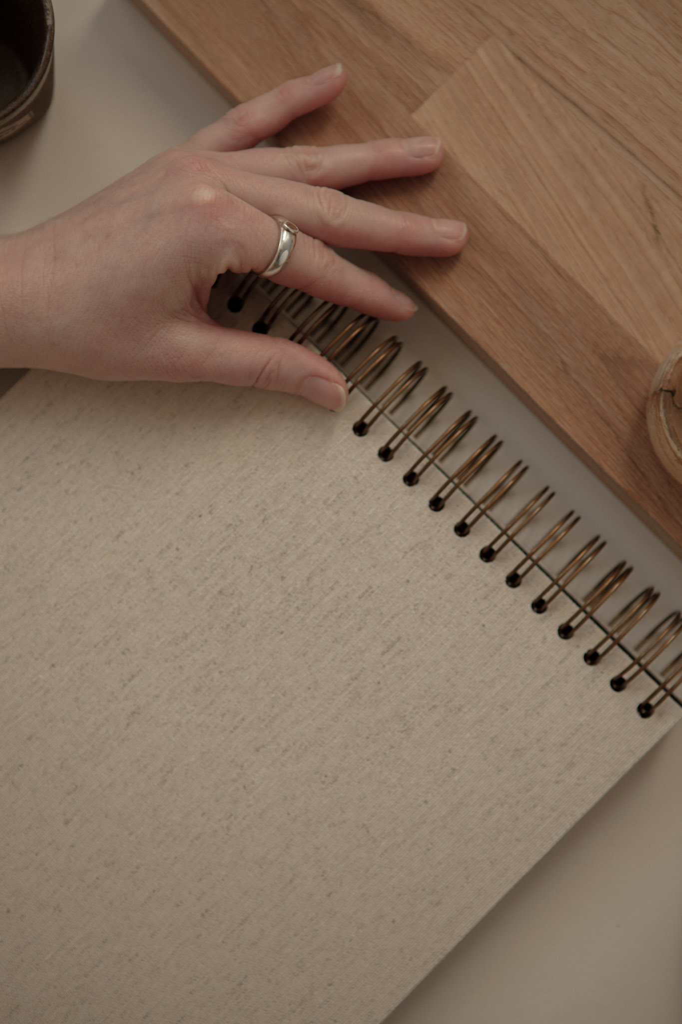 Album na spirali 26 x 25 cm len naturalny