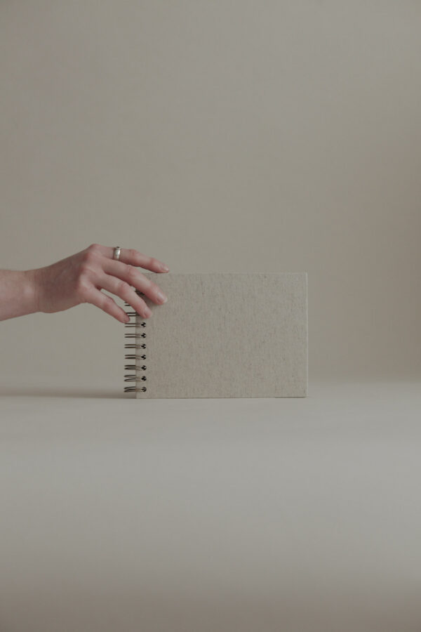 Album na spirali 20 x 15 cm len naturalny